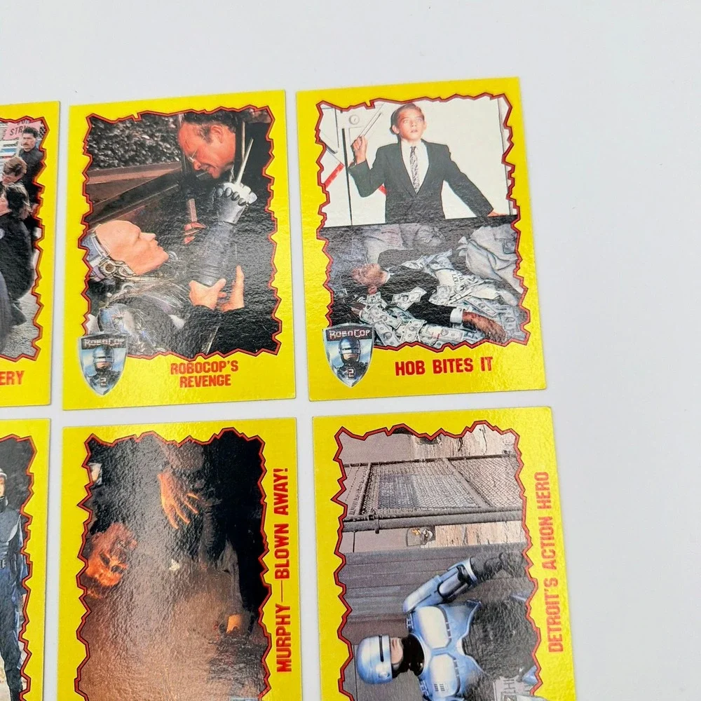 Topps RoboCop 2 Trading Cards Unisex OS Yellow Excellent 1990 Movie Lot of 10